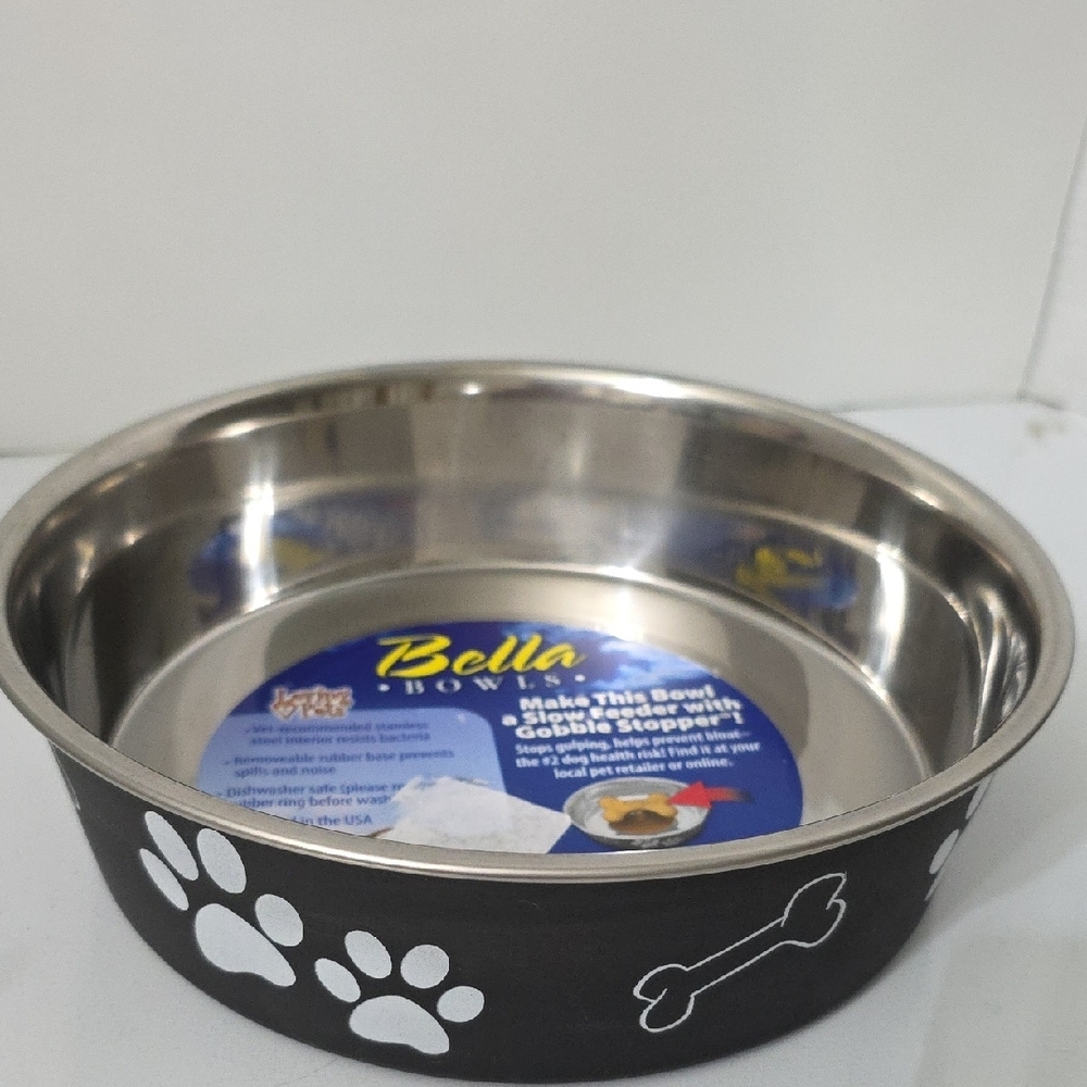 Bella Bowls Stainless Steel Pet Bowl, NWT